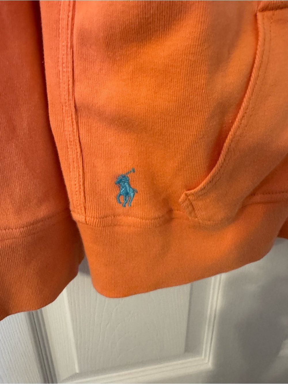 Ralph Lauren Orange Cotton Hoodie Sweatshirt - Picture 3 of 3